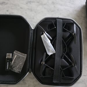 Compact Black Folding Drone in Protective Case